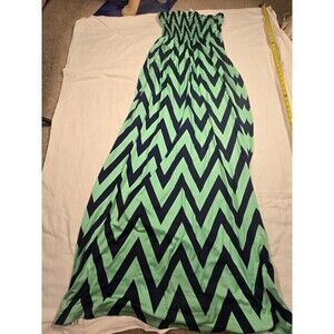 Green/Blue Strapless Maxi Dress Size M/L  Bump T-shirts Funny Maternity